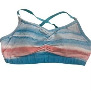 Lucy Blue and Pink Sports Bra, sz XS